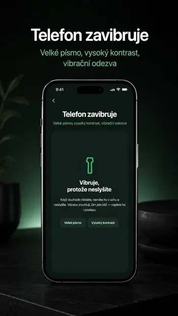 Telefon vibruje, protože sluchadlo neslyšíte